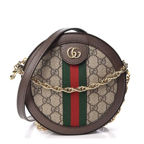 gucci gg supreme monogram web mini ophidia shoulder bag brown|gucci ophidia medium shoulder bag.